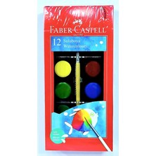 Mikasso Faber-Castell Suluboya Küçük Boy 12 Renk Beyaz