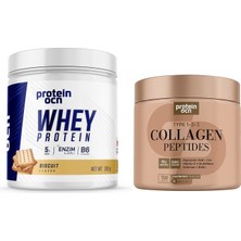Proteinocean Whey Protein Bisküvi 200 gr + Kolajen | Ahududu - 6 Farklı Bileşen Ilaveli 150 gr 2 Li Set