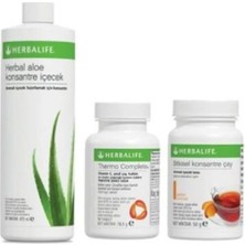 Herbalife Yağ Yakıcı Aylık Paket Şeftali Çay 50GR Thermo  Aloe Vera Içecek