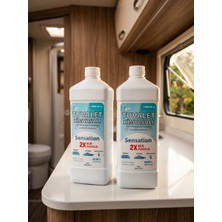 Sensation 2x Bir Arada Karavan & Tekne Tuvalet Kimyasalı (1000 Ml) 2 Adet – Lavanta Kokulu Atık Parçalayıcı & Koku Önleyici Sıvı