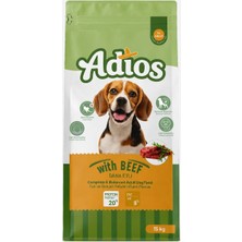 Adios Tam ve Dengeli Dana Etli Yetişkin Köpek Maması 15 kg