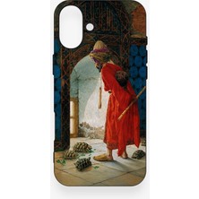 Vip Case iPhone 16 Plus Uyumlu Kaplumbağa Terbiyecisi Desenli Silikon Kılıf