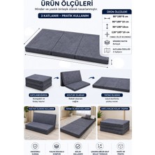 Tuğra Sünger Katlanır Sünger Yatak Balkon Minderi , Kamp Yatağı, Misafir Yatağı