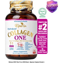 Kiperin One | Tek Hidrolize Kolajen Peptitler | Msm, Biotin, Hyaluronik Asit, Selenyum, Vitamin D | 30KAPSÜL