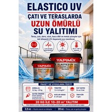 Yapımix Elastico Uv – Uv Dayanımlı Süper Elastik Sıvı Membran, Çatı Teras Su Yalıtım ve Izolasyon Malzemesi 4 Farklı Renkte.