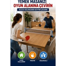 Toyfest Taşınabilir Kaymaz Açılıp Kapanabilen Fileli Pin Pon Masa Tenisi Aparatı