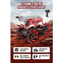 Farbu Oyuncak Uzaktan Kumandalı Şarjlı Akrobasi Tekerlekli-Hareketli Merdivenli Off-Road Itfaiye Aracı 30 cm