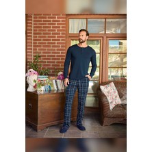 Aydoğan Erkek Civan Patlı Modal Lacivert Pijama Takım 240807