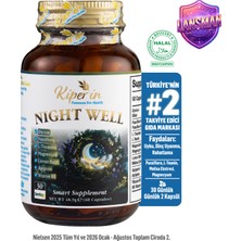 Kiperin Night Well | Derin Uyku ve Rahatlama | Apigenin, Magnezyum, Melisa, Glisin, Passiflora | 60 Kapsül