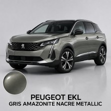 Simatechcolor Peugeot Ekl Grıs Amazonıte Nacre Metallıc Uyumlu Çizik Giderici Rötuş Kalemi + Vernik Seti
