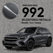Simatechcolor Mercedes-Benz 992 Selenıtgrau Metallıc Uyumlu Çizik Giderici Rötuş Kalemi + Vernik Seti
