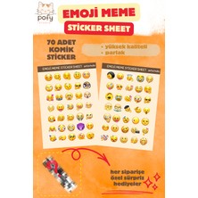 Pofy Studio 70 Adet Komik Emoji Meme Sticker Seti | Ajanda, Journal, Scrapbook, Bullet Journal
