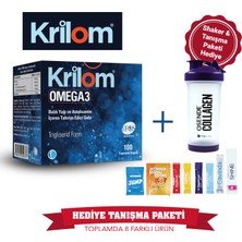 Krilom Omega 3 100 Yumuşak Kapsül | Tanışma Paketi Shaker Hediyeli