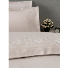 Dantela Adore Nakışlı Pamuk Saten Çift Kişilik Nevresim Takımı 6 Parça
