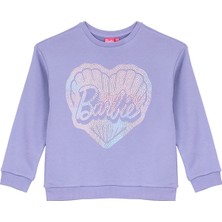 Barbie Lila Kız Çocuk Baskılı Relaxed Sweatshirt BRB6WG-SWT6610