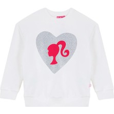 Barbie Ekru Kız Çocuk Baskılı Sweatshirt BRB6WG-SWT6613