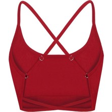 Goat Spirit Pro Seamless Askılı Crop - Bordo Em-31