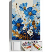 Corvo Sayılarla Boyama Seti Numaralı Tuval Fırça Boya Askı Aparatı Dahil Set 40X50 cm Atlas ve Çiçek