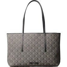 Calvin Klein Siyah Kadın Tote Çanta Emblem Aop Jacquard Tote W/pouch