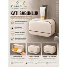 Evinizin Vitrini Beyaz Renk Kapaklı Katı Sabunluk – Kendinden Su Boşaltmalı, Su Akıtmaz Hijyenik Sabun Kutusu Banyo & Mutfak