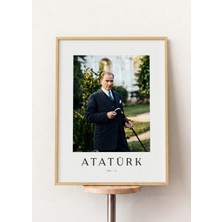 Pena Tablo Atatürk Renkli Ahşap Çerçeveli Tablo