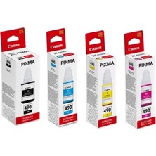 Canon GI-490 Pixma G1410 4 Renk Orjinal Mürekkep Seti