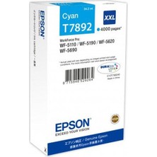 Epson 78XXL / T7892 /workforce Pro WF-/WF-5190DW /WF-5620DWF /WF-5690DWF Mavi Kartuş