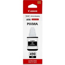 Canon GI-490BK Siyah Orijinal Mürekkep Şişe 135ML 6000 Sayfa 0663C001AA