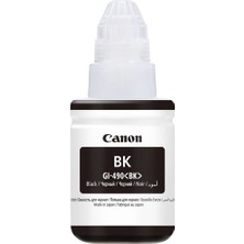 Canon GI-490BK  Kutusuz Siyah Orjinal Mürekkep
