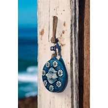 Revard Home Nazar Boncuklu Şanslı Balık Figürlü Seramik El Yapımı Dekoratif Duvar Süsü Eşyası 13X13 cm