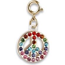 Charm It Gold Rainbow Sparkle Peace CT02-40