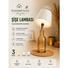 Evinizin Vitrini Dokunmatik 3 Renk USB Şarjlı Şişe Üstü LED Gece Lambası Masa Lambası Ambiyans