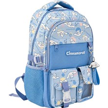 Cinnamoroll Mavi Kız Çocuk Sırt Çantası 3655-CINNAMAROL Okul Çantası