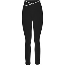 Goat Spirit Pro Seamless  Beyaz Kemerli Siyah Tayt EM29