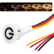 Powermaster PM-30798 12V Dc 16MM Gömme Dokunmatik LED Dimmer Kontrolcüsü Switch Buton Beyaz