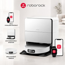Roborock 22.000 Pa Hyperforce Emiş Güçlü Akıllı Premium Robot Süpürge, Dolaşmayan Ana Fırça, Gelişmiş Üstün Performans, SAROS10 (7,98CM) + Tiftik Toplayıcı