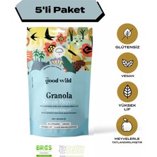 The Good Wild Karışık Meyveli Granola | İlave Şekersiz | Glutensiz Vegan Atıştırmalık | Yüksek Lif | 5 x 300 gr