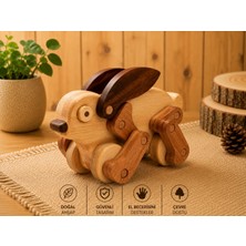 Wooden Motion Doğal Ahşap Tavşan Oyuncak - Hareketli Tasarım