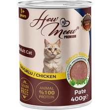 How Meow Pate Yetişkin Kedi Maması Tavuklu 400 gr 12 Adet