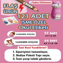 Yunus Copy Okul Etiketi Kalem Defter Etiketi Neşeli Kız Özel Isim Yazılabilen Etiket - 121ADET