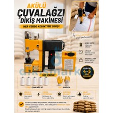 dm dikişmarket Moonstar Akülü Çuvalağzı Dikiş Makinesi  GK9-900B Eldiven ve 5 Adet ip HEDİYELİ