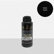 Cadence Premium Akrilik Boya 0002 Siyah Renk Özellikli 250 ml Sanatsal Malzeme