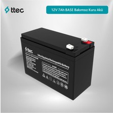 Ttec 12V 7AH Base Bakımsız Kuru Akü 2025 Üretim