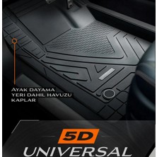 Vw Golf 5-6 03-12 Kesilebilir Uyumlu Üniversal Icon Serisi Siyah Havuzlu Oto Paspas Takımı