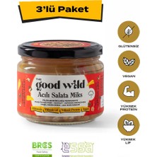 The Good Wild Filizlendirilmiş Fermante Acılı Salata Miks | Yemeye Hazır Glutensiz Ürün | Vegan | 3 x 300 Gr