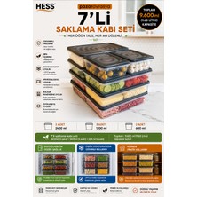 Hess Mikrodalga ve Difriz Uyumlu 7 Adet Saklama Kabı Seti 2400X2+1200X3+600MLX2
