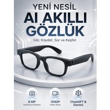 Akıllı Bayi Akıllı Gözlük 8 Mp Kameralı 1080P Video Kayıt Wifi Bağlantılı Çift Mikrofonlu Gürültü E
