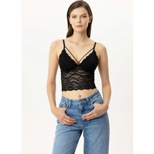 Pierre Cardin 6518 Ince Ayarlanabilir Askılı Üçgen Kap Dantelli Bralet Büstiyer