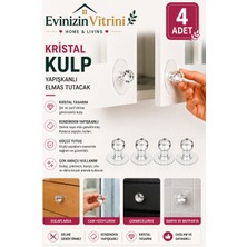 Evinizin Vitrini 4 Adet Kendinden Yapışkanlı Dolap & Çekmece Kulpu – Pratik Mobilya Tutma Düğmesi