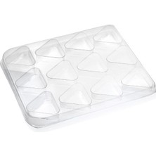 Mayer Plastik 12 Bölmeli Şeffaf Plastik Sunum Tabağı